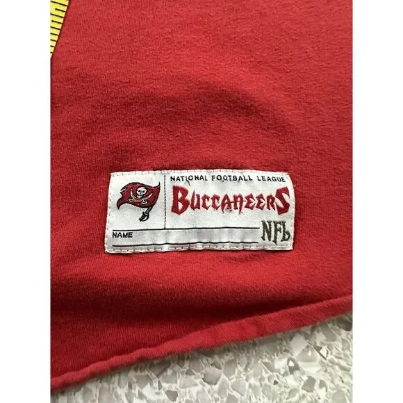 Y2K Tampa Bay Buccaneers Sewn On Patch Red Large T-shirt XL - Picture 5 of 7